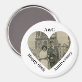 Aimant 60 Mariage Anniversaire Couple Keepsaké Heart Phot (Recto/Verso)