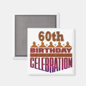 Aimant 60e anniversaire Cadeaux (Recto/Verso)