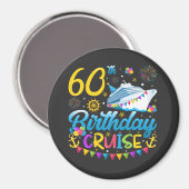 Aimant 60e anniversaire Croisière B-Day Party Circle (Recto/Verso)