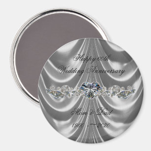 Aimant 60e anniversaire du Mariage Diamond Heart