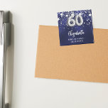 Aimant 60e anniversaire marine bleu argent étoiles<br><div class="desc">Pour une fête du 60e anniversaire. Une couleur bleu marine arrière - plan avec des étoiles faux argent. La couleur bleue est inégale. Ajoutez votre nom,  texte. Peut être utilisé comme un rappel Enregistrer la date pour vos invités,  la fête ou comme un souvenir.</div>