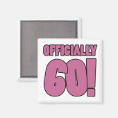 Aimant 60e Humour d'anniversaire (Recto/Verso)