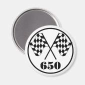 Aimant 650 drapeaux À damiers (Recto/Verso)