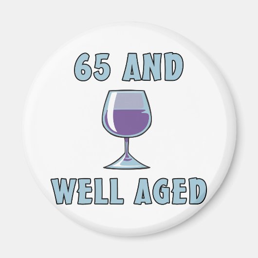 Aimant 65e anniversaire Cadeaux (Devant)