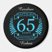 Aimant 65e ANNIVERSAIRE Mariage SAPPHIRE (Devant)