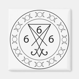 Aimant 666 Lucifers sigil Black