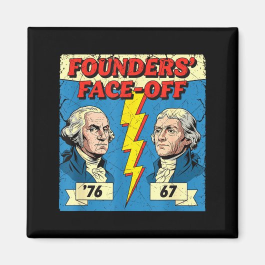 Aimant 67 76 George Washington Thomas Jefferson Histoire (Devant)