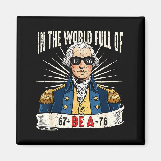 Aimant 67 à 76 Mème drôle d'histoire de George Washington (Devant)