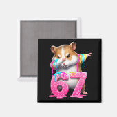 Aimant 67 Animals Funny 67 Brainrot Youth Kids Hamster 67 (Recto/Verso)