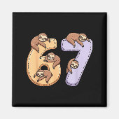 Aimant 67 Animals Funny 67 Brainrot Youth Kids Sloth 67  (Devant)