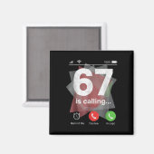 Aimant 67 Appelle Drôle Génération Z Argot Mème Écran de  (Recto/Verso)