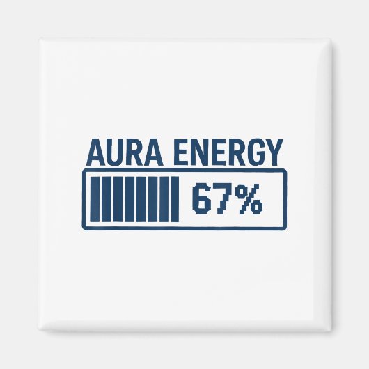 Aimant 67 Aura à Six Sept Mème Drôle Slang Gen Alpha (Devant)