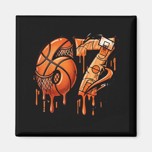 Aimant 67 Basketball Ice Cream Drip Six Seven  (Devant)