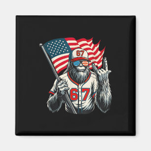 Aimant 67 Bigfoot Mème Drôle Six Sept Argot Gen Alpha