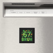 Aimant 67 bruh mème saint patrick trèfle hommes femmes (In Situ (Lave-vaisselle))
