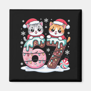 Aimant 67 chats drôles mèmes kawaii Noël glace crème gout
