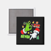 Aimant 67 Christmas 6 7 Meme Elf Santa Pajamas Gen Alpha (Recto/Verso)