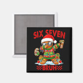 Aimant 67 Christmas 6 7 Meme Gingerbread Man Xmas Pajamas (Recto/Verso)