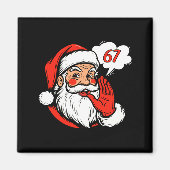 Aimant 67 Christmas Funny Six Seven Meme Brainrot Santa C (Devant)
