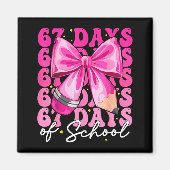 Aimant 67 Days Of School Coquette Bow Six Seven Meme Teac (Devant)