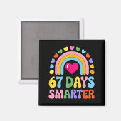 Aimant 67 Days Smarter Happy Teacher Back To School Celeb (Recto/Verso)
