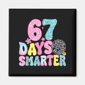 Aimant 67 Days Smarter Rainbow Back To School Teacher Kid (Devant)
