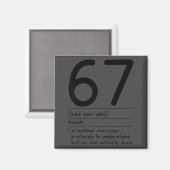 Aimant 67 Définition La Signification De 67 Mème Drôle Si (Recto/Verso)