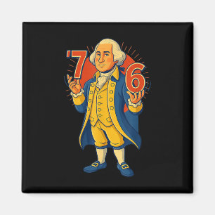 Aimant 67 drôle George Washington Meme Six Seven Gen Alph