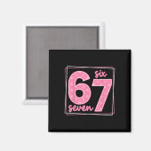 Aimant 67 drôle numéro 67 anniversaire Meme  (Recto/Verso)