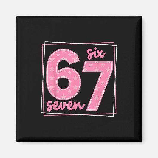 Aimant 67 drôle numéro 67 anniversaire Meme  (Devant)