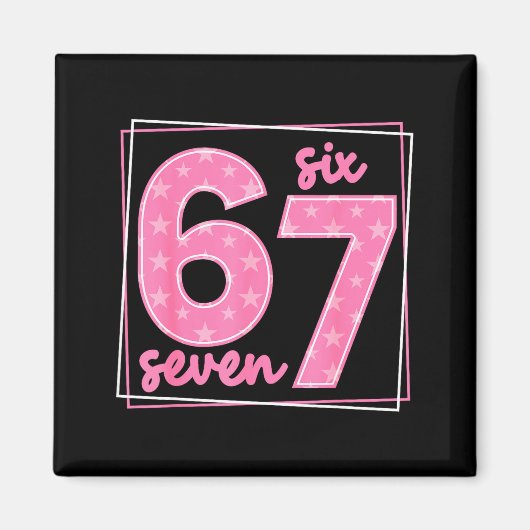 Aimant 67 drôle numéro 67 anniversaire Meme (Devant)
