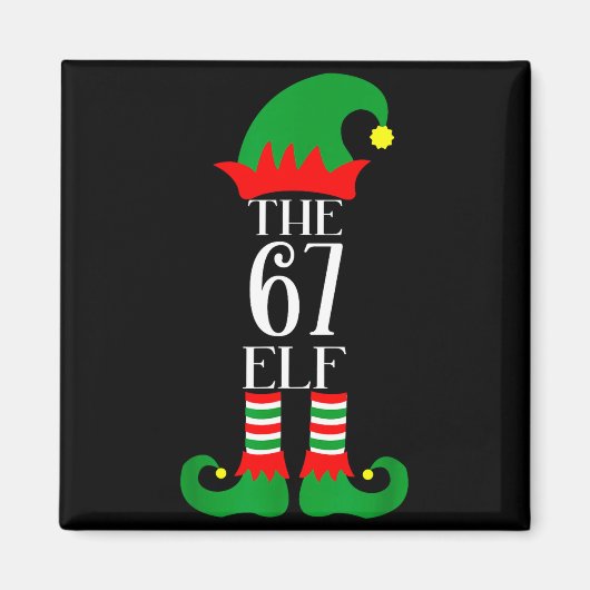 Aimant 67 Elf Christmas Costume Pajama 67 Meme Gen Alpha (Devant)
