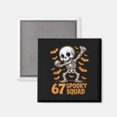 Aimant 67 Équipe Squelette Halloween Squelette 6 7 Mème S (Recto/Verso)