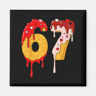 Aimant 67 Glace Dégoulinante Mème Drôle Six Sept Saint Va