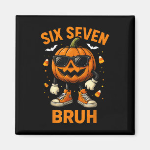 Aimant 67 Halloween Drôle Six Sept Mème Brainrot Citrouil