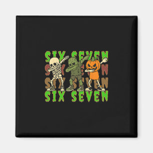 Aimant 67 Halloween Mème Six Sept Skeleton Dabant Zombi