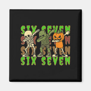 Aimant 67 Halloween Mème Six Sept Squelette Dabant Zombie