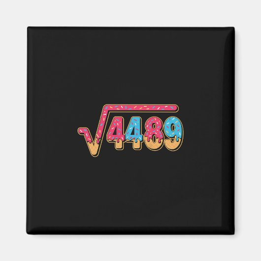 Aimant 67 Ice Cream Drip Meme Math Teacher School Square  (Devant)