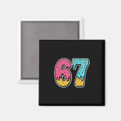 Aimant 67 Ice Cream Drip Meme Six Seven Funny Gen Alpha D (Recto/Verso)