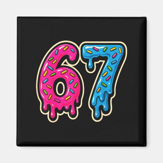 Aimant 67 Ice Cream Meme Six Seven (Devant)