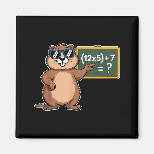 Aimant 67 Jour de la marmotte 6-7 Mème Prof de maths Six (Devant)