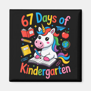 Aimant 67 Jours De Maternelle Licorne Mignonne Pour Ensei