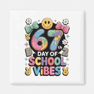 Aimant 67 Jours D'école Meme100ème Jour D'école Vibes Pi