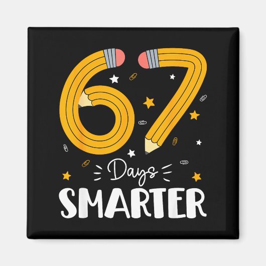 Aimant 67 jours plus intelligents Slang Gen Alpha 67 Meme (Devant)
