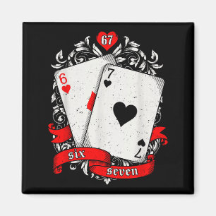 Aimant 67 Ker Carte de Meme Art Main Chanceuse Rétro Esth