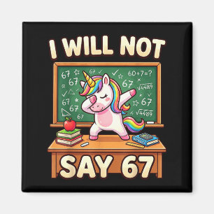 Aimant 67 Licorne Pour Filles Six Sept Mème Brainrot Drôl