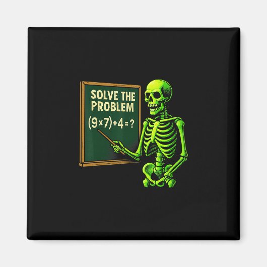 Aimant 67 Mathématiques Halloween squelette Meme pour les (Devant)