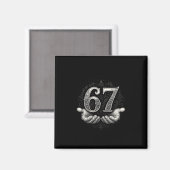 Aimant 67 Meme 6 7 Six Seven Mains Drôle Gen Alpha Argot (Recto/Verso)