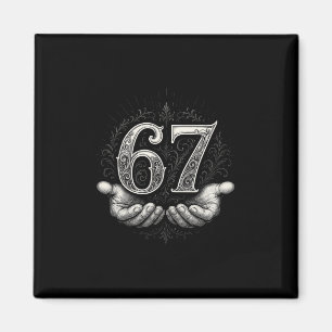 Aimant 67 Meme 6 7 Six Seven Mains Drôle Gen Alpha Argot