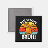 Aimant 67 Meme Chat Dabant Six Seven 6 7 (Recto/Verso)